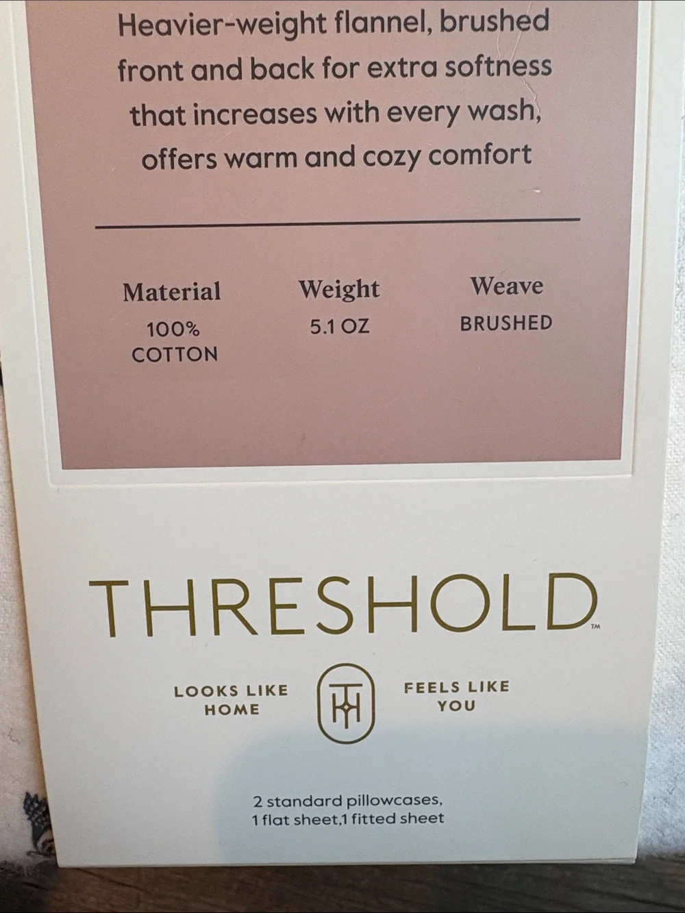 Threshold Ultra Soft Flannel Sheet Set FULL White & Blue/Gray NEW
